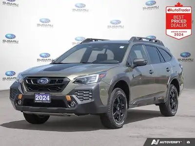 Recent Arrival! New Price! Green 2024 Subaru Outback Wilderness AWD Lineartronic CVT 2.4L DOHC APPLE...