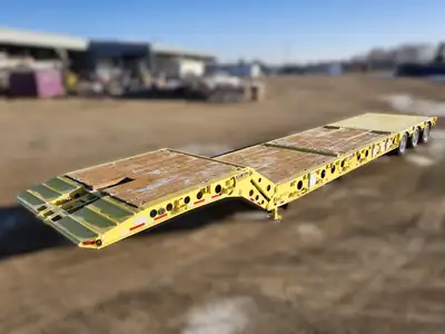 Will be sold with fresh safety 2012 K-Line 55 Ton Scissorneck / Folding neck Tri axle / 10' Deck wid...