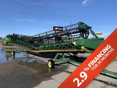 45' Hinged Flex Draper. Configured for X9. Grain Saver Draper Belts with Center Section Seal Kit, Fi...