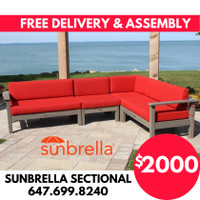 Eon Catalina 3 Piece Sunbrella Patio Furniture Sectional