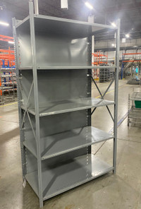 Used industrial shelving 24" deep x 48" wide - 6', 7' or 8' tall