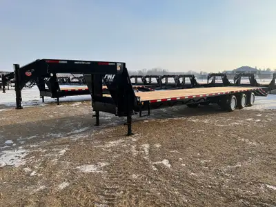 NEW 2025 SWS 8.5 x 36' Gooseneck Trailer Tri Dual Axle 3 x 10,000 lb Axles w/ Electric Brakes on all...