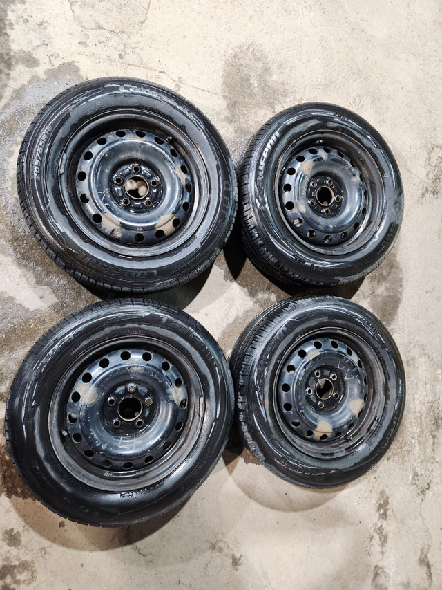 205 65 16 - LIKE NEW - HYUNDAI 5x114.3 ETC - RIMS AND TIRES in Tires & Rims in Kitchener / Waterloo