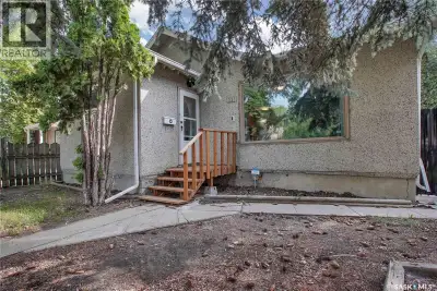 Affordable bungalow for sale with a double detached, heated garage that measures 24x26'. This 836 sq...