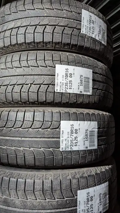 SET OF 4X P235/70R16 235/70/16 MICHELIN LATITUDE X-ICE TAG # 16875 ** Please read details below ** M...