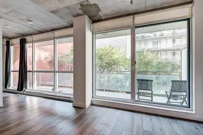 Vieux Mtl, 1 bed condo/Loft  gym, bright,appliances inc