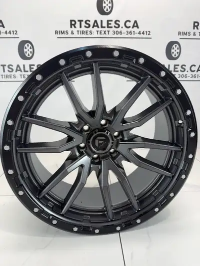 Set of four NEW 22 inch Fuel Rebel Rims FITS Dodge Ram Chevy Chevrolet Gm GMC 1500 Silverado Sierra...