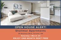 JOIN US FOR AN OPEN HOUSE ON SATURDAY, MARCH 23 AND ENJOY 1-MONTH FREE RENT! 1 bdrm suite starting f... (image 1)