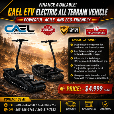 Finance Available! CAEL ETV Electric All Terrain Vehicle Powerful, Agile, and Eco-Friendly 4,999 The...