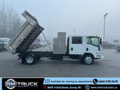 2017 Isuzu NQR - 5.2L 4 Cylinder Diesel - Auto - Crew Cab - Aluminum Dump Box w/ Dump System - No Ac...