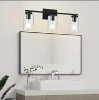 TULUCE Black Vanity Light for Bathroom 3 Light Farmhouse Wall Li