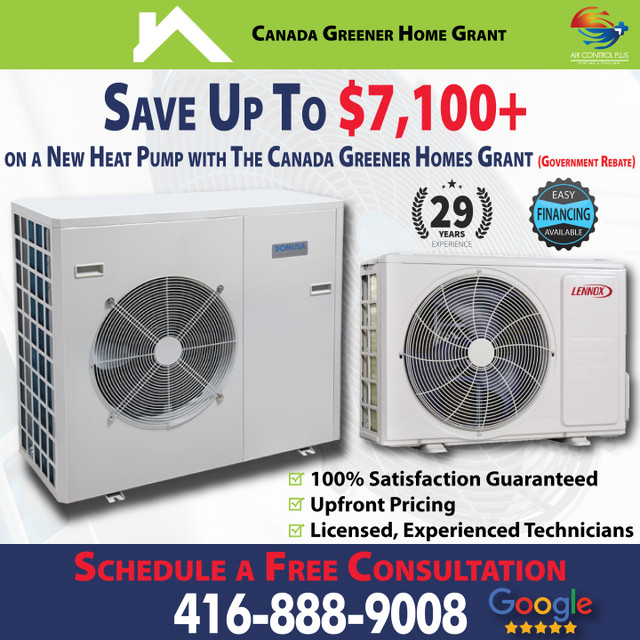 Up to $7100+ on Government Rebate on a New Heat Pump in Heating, Cooling & Air in Peterborough