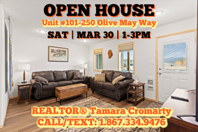 OPEN HOUSE | SAT | MAR 30 | 1-3PM w REALTOR® Tamara Cromarty