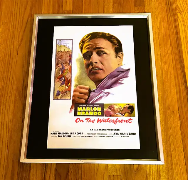 Framed 1953 On The Waterfront Movie Poster in Arts & Collectibles in Calgary - Image 2