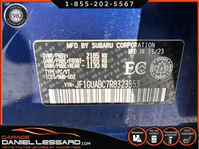 Subaru Impreza CONVENIENCE, AWD, EYE SIGHT, VGA COTÉ DROIT 2024 in Cars & Trucks in St-Georges-de-Beauce - Image 35