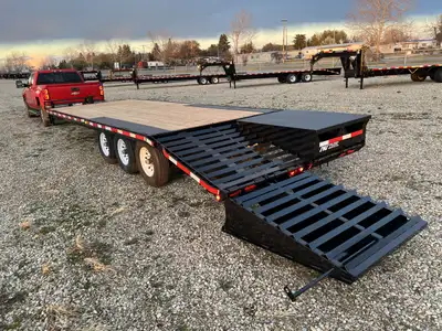 2026 SWS 26' Deck Over Wheel Trailer w/ Mega Ramps (3) 7K Axles, View more