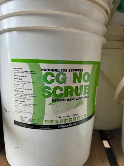 CG No Scrub Machineless Stripper 20l CG NO SCRUB is Non flammable and is designed for machineless st...