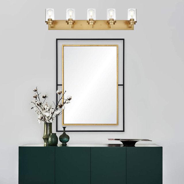 Gold Vanity Lights for Bathroom 40 Inches Length in Indoor Lighting & Fans in Edmonton - Image 2