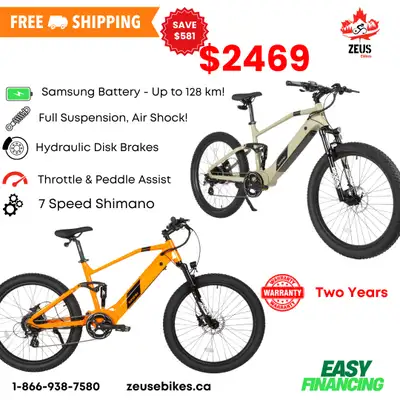 New Mountain Ebike - Electric Mountain Bike 45km/h - Financing, View more