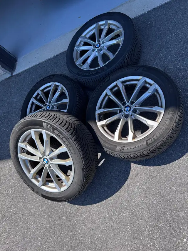 Oem 245/50/19 Michelin Alpin winter tires bmw X3 X4 m40 5x112 in Tires & Rims in City of Toronto - Image 4