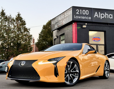 Lexus LC 500 Performance - 5.0L V8 471HP - Flare Yellow Exterior on Black Interior - Carfax Verified...