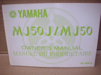 NOS 1982 Yamaha MJ50 J owners manual