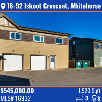 Welcome to 16-92 Iskoot Crescent in the growing community of Whistle Bend! This stylish and energy-e...