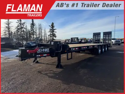 2026 Behnke 27' + 6' Super Duty Flatbed (3) 22500lb Axles ST235/75R17.5 H Tires Aluminum Wheels Air...
