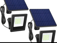 Awanber Solar Powered Lights Outdoor, 2 Pack Wall Mount Solar Du