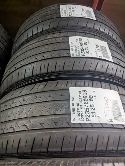 SET OF 4X P235/60R18 235/60/18 BRIDGESTONE ECOPIA H/L 422 PLUS ( all season ) TAG# 14709 Used tires...