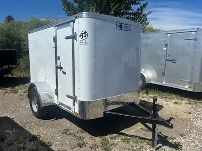 2026 Continental Cargo 5x8 Single leaf spring axle Passenger side man door Rear barn doors 12" rock...