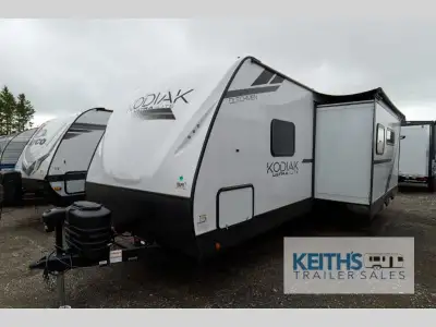 Dutchmen Kodiak travel trailer 241BHSL highlights: Rear Kitchen Queen Bed Jack Knife Sofa Convertibl...