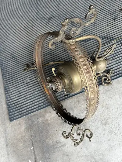 Vintage Brass hanging light, View more