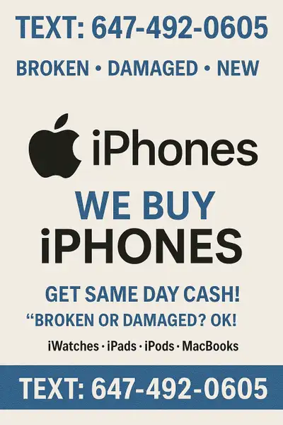 Buying iPhones for Cash – Cracked, Broken, or New in Box, View more
