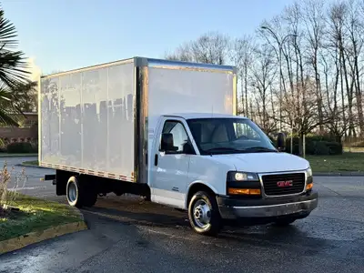 2015 GMC Savana 4500 Cube Van Duramax Diesel Rear Shelvings DEF Air Conditioning / Heat 12V Inputs R...