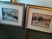 Deux aquarelles, Georges COUTURE.  QUEBEC ART,  École canadienne