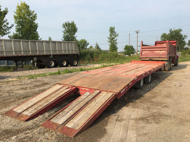 20 Ton JC Air Tilt Trailer -Air Powered Lift Ramps + dump  truck in Heavy Trucks in Regina - Image 4