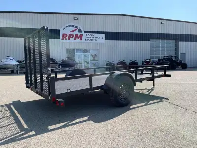 6X12 Utility Trailer with single 3,500lb axle. 2026 Rainbow Trailers Angle Iron Side Utility 6X12ASE...