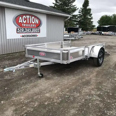 HOMEOWNERS SPACE-SAVER SERIES 6 X 10 ALUMINUM UTILITY TRAILER WITH SOLID ALUMINUM SIDES AND REMOVABL...