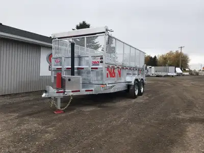 N&N HD SERIES 7'x16' TANDEM AXLE GALVANIZED DUMP TRAILER: 20K WITH TARP ROLLER KIT! Why settle for l...