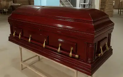 New Premium Solid Wood Casket Coffin – High Gloss Finish, View more