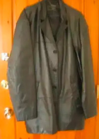 Magnifique manteau de cuir pour homme, printemps-automne, large