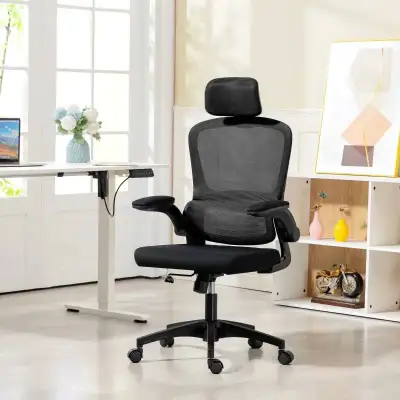 *BNIB!* Mesh High Back Desk Chair with Rotatable Headres... LOT#, View more