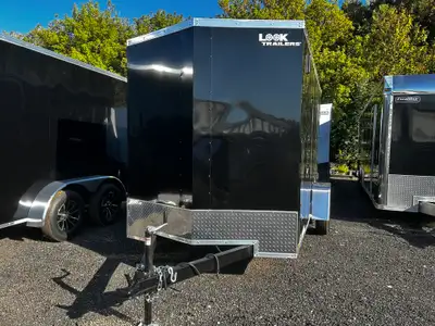 *** INCLUDES FREIGHT & PDI Just Add Taxes 6 X 12 V-Nose Single Axle Enclosed Cargo Trailer with Rear...
