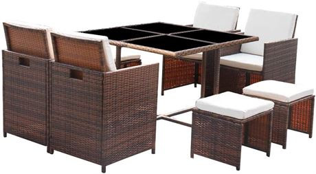 Homeall Patio Tempered Glass Table, TABLE ONLY in Patio & Garden Furniture in City of Toronto