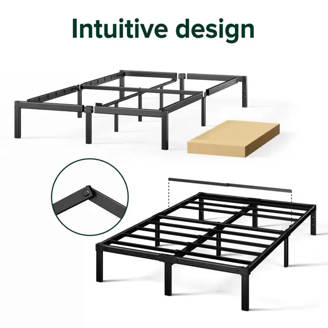 BNIB PRICE IS FIRM - Zinus Twin Bed Frame - Elias 14 Inch Metal. in Bedding in City of Toronto - Image 5