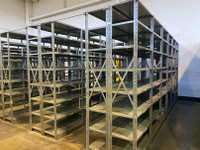 Used industrial shelving - 18” deep x 36” wide x 8’4 tall