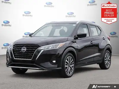 Black 2024 Nissan Kicks SV |Alloys | Backup cam |Bluetooth FWD CVT with Xtronic 1.6L 4-Cylinder DOHC...