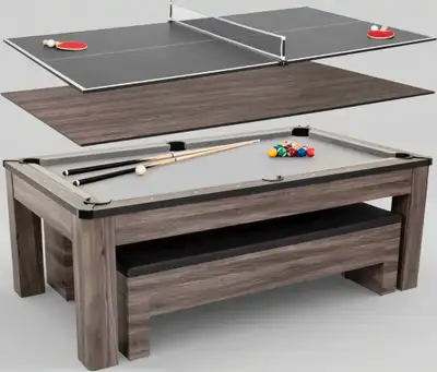 NEW 3-IN-1 COMBINATION GAME TABLE AND DINING TABLE 357251, View more