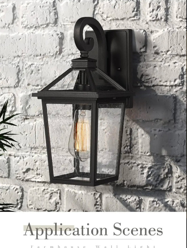 zeyu 2 Pack Outdoor Wall Sconces 14 Inch, Modern Farmhouse Outsi in Outdoor Lighting in Gatineau - Image 4